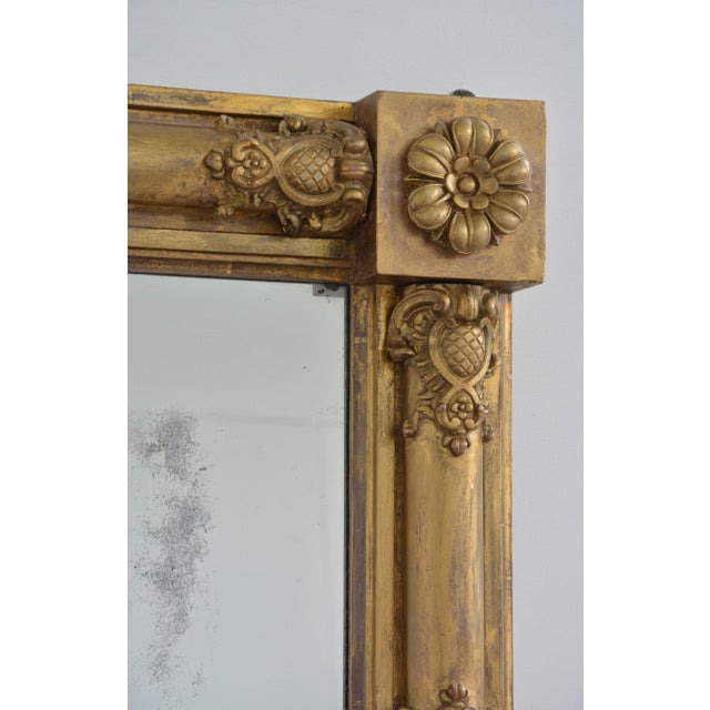 Regency Gilded Overmantel Mirror with Lightly Foxed Glass For Sale - Image 15 of 17