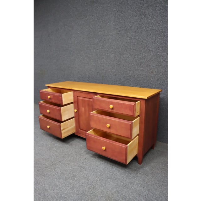 Ethan Allen “Country Colors” Painted Dresser With Maple Top For Sale - Image 14 of 14