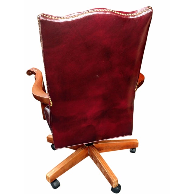 1990s 4 Hancock & Moore Tufted Executive Chairs For Sale In Raleigh - Image 6 of 12