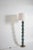 “Nizwa” green craquelé floor lamp, Barracuda edition. "Nizwa" stoneware glazed floor lamp in green craquelé, on a bronze...