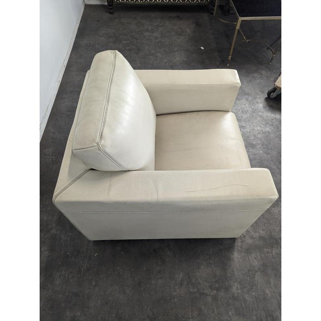 Cream Leather Lounge Chair from Rivolta, Italy, 2000s For Sale - Image 6 of 11