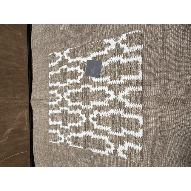 Rh Restoration Hardware Nazaré Block Print Pillow Cover 20" × 20" Square For Sale - Image 9 of 14