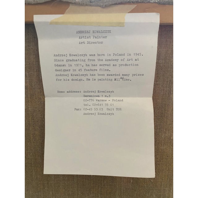 Wood Abstract Oil on Canvas by Andrzej Kowalczyk (Poland) For Sale - Image 7 of 12