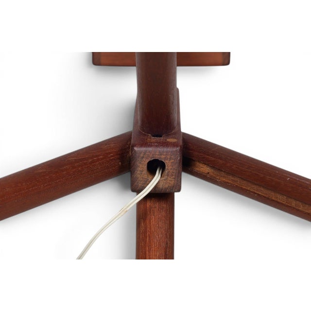 Mid-Century Modern 1950s Teak Floor Speaker on Tripod Base For Sale - Image 3 of 6
