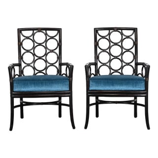 Pair of "Ring" Armchairs by McGuire for the Laura Kirar Collection, 2011 For Sale