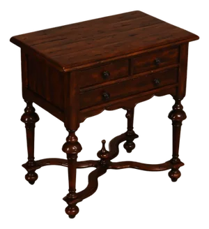 Theodore Alexander Castle Bromwich Antiqued Wood Lowboy End Table