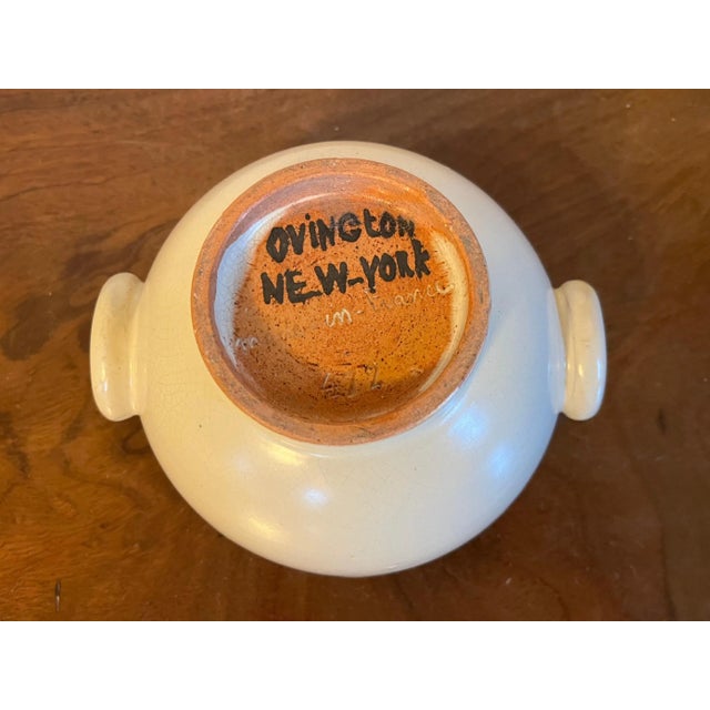 French Art Deco Pottery Bowl for Ovington Bros. New York City 1920's For Sale - Image 11 of 13