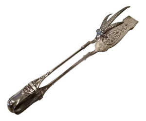 Late 19th Century Gorham Sterling Ivy Pattern Tongs