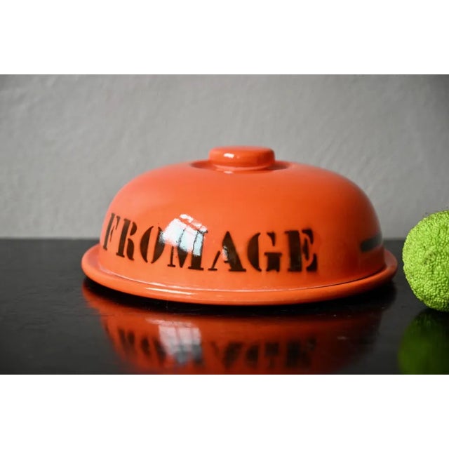 Orange Cheese Bell from Ceramic Elchinger, 1950s For Sale - Image 10 of 11