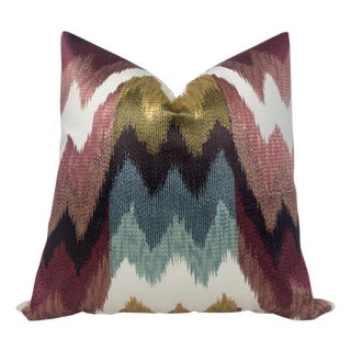 Kamut Woven Pillow Cover in Rose, 22x22 Pillow For Sale