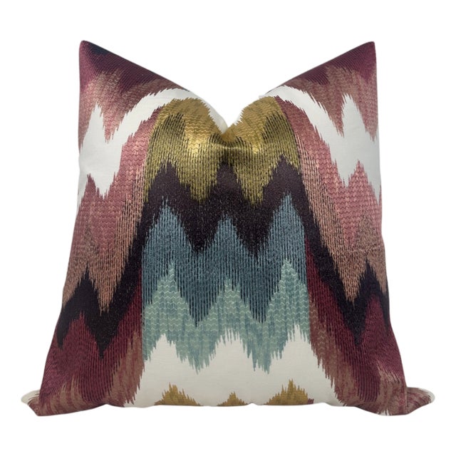 Kamut Woven Pillow Cover in Rose, 22x22 Pillow For Sale