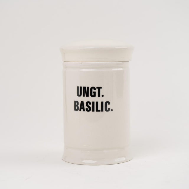 Antique-Style Ceramic Apothecary Jars With Lids - Set of 8 For Sale - Image 10 of 16