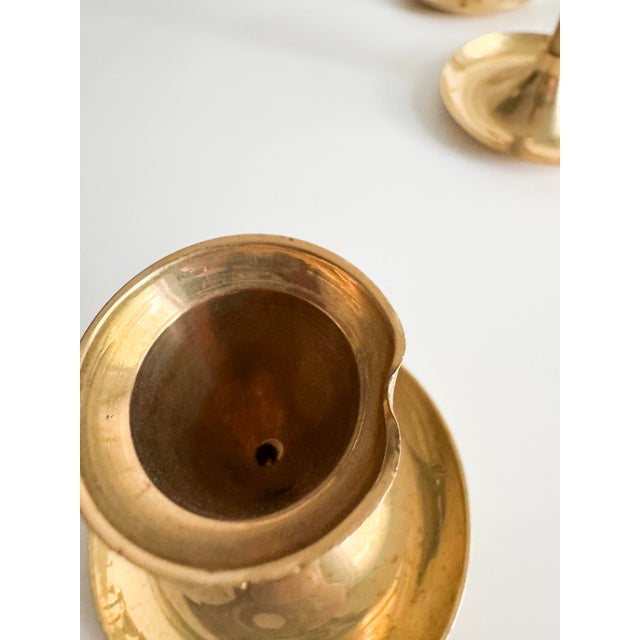 Vintage Brass Candlestick Holders – Set of 13 For Sale In Washington DC - Image 6 of 6