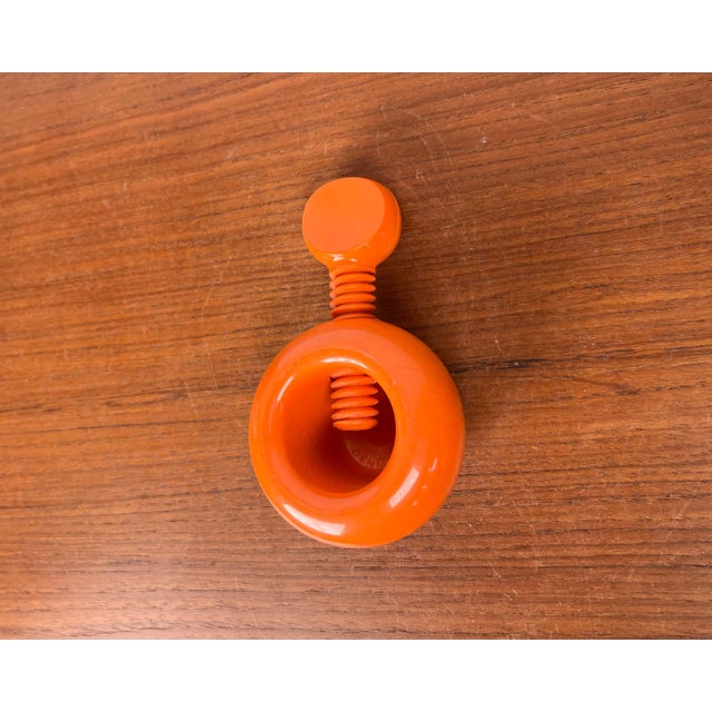 Mid-Century Modern Space Age Danish Orange Plastic Nutcracker from Dana Plast, 1960s For Sale - Image 15 of 18