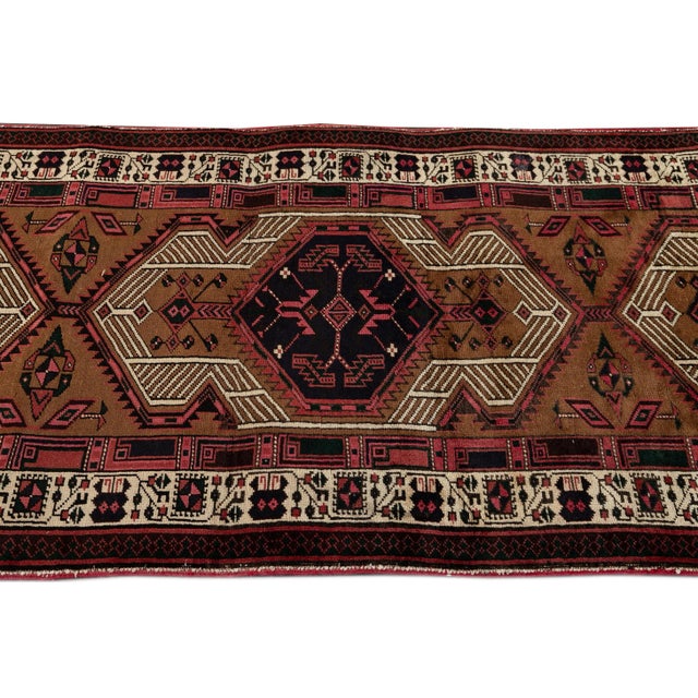 Vintage Heriz Handmade Wool Rug For Sale In New York - Image 6 of 10