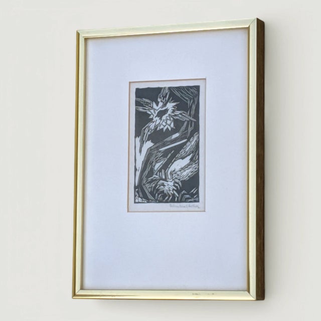 Early 20th Century Early 20th Century Abstract "March" Linocut Signed by Helen West Heller For Sale - Image 5 of 10