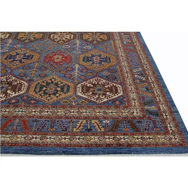 Textile 1990s Handwoven Serapi Style Area Rug 9’9″ X 14’0″ For Sale - Image 7 of 9