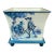 French Provincial Blue and White Tole Country-Life Cachepot For Sale
