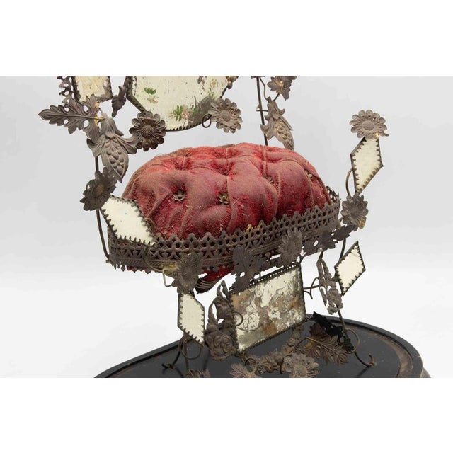 French or Italian Devotional Ex-Voto or Bridal Crown Display, 19th Century For Sale - Image 3 of 9