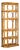 Midcentury Bamboo and Glass Etagère with Five Shelves and Geometric Accents For Sale