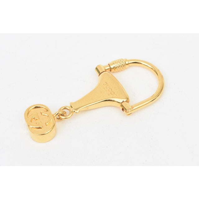 Gucci Vintage Gucci Gold Plated Horse Bit Key Chain, 1970's For Sale - Image 4 of 9
