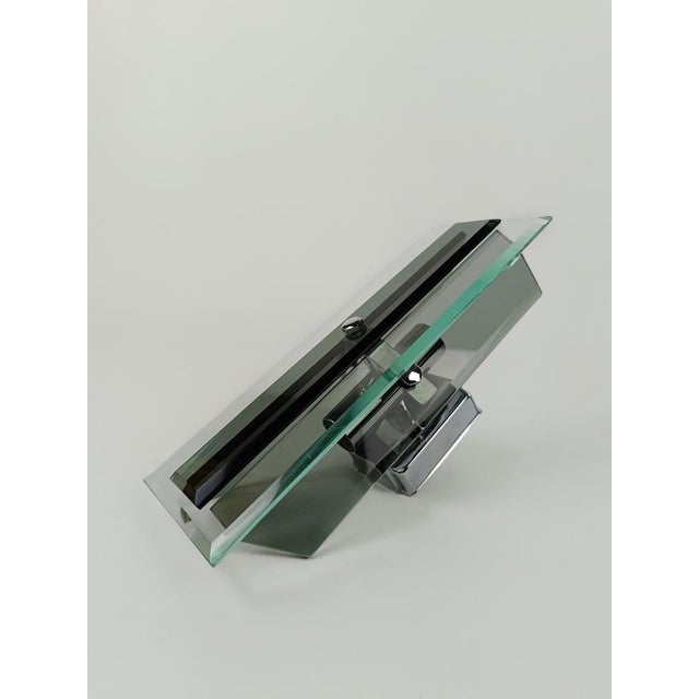 Italian Smoked and Green Nilo Glass Sconces in the style of Veca, 1960s, Set of 2 For Sale - Image 9 of 17