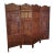 Vintage Carved Thai Four Panel Teak Room Divider For Sale