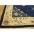 1900 - 1909 1900s Navy Blue Solid Floral Deco Antique Chinese Peking Knotted Room Size Rug For Sale - Image 5 of 10