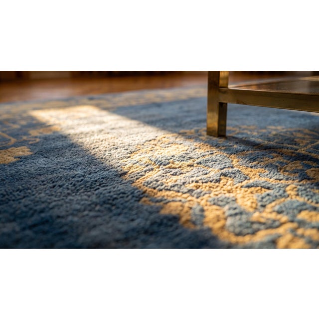Textile Antique Chinese Silk Rug 8' 2" x 9' 4" For Sale - Image 7 of 9