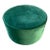 Green Velvet Ottoman – Modern Upholstered Footstool or Accent Table For Sale