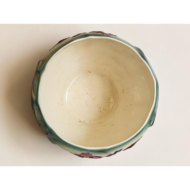 19th Century Art Nouveau Earthenware Cachepot from Longchamp, 1890s For Sale - Image 8 of 12