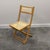 Mid-Century Belgian Folding Chairs in Wood and Hand-Woven Cane, Set of 4 For Sale - Image 11 of 15