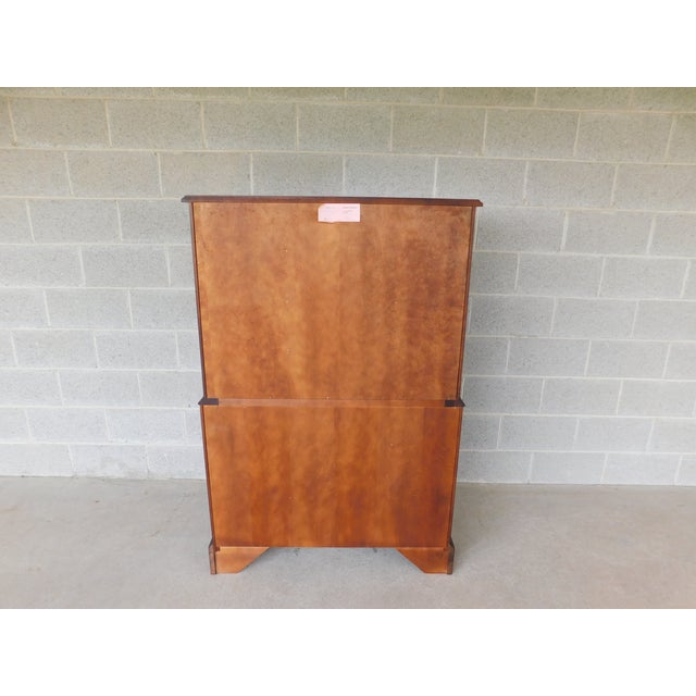 Henkel Harris Mahogany Georgian Style Chest on Chest Circa 1999 finish #29 Features Fine Quality Made Construction,...
