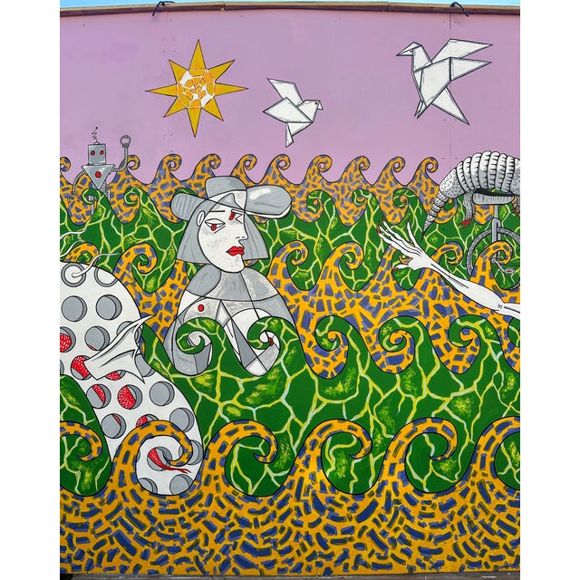 Monumental Triptych “Mal De Mer” by Sableshift, 2026 (11' W X 8' H Original Painting) For Sale - Image 4 of 15