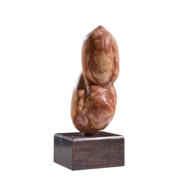 Mid 20th Century Mario DeNoto Mid Century Red Marble Figurine Sculpture For Sale - Image 5 of 8