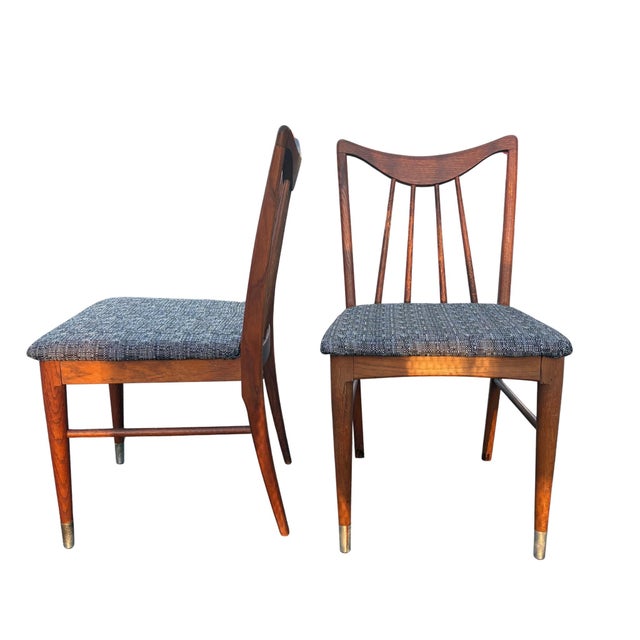 Wood 1960s Attributed Keller “Valkerie Ii” Oak Dining Chairs, Pair For Sale - Image 7 of 9