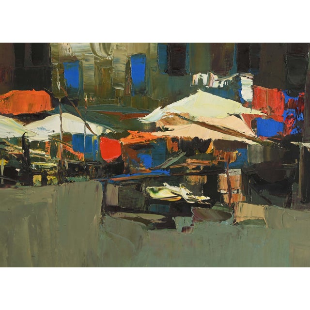 Nicola Simbari (Italian 1927-2012) Oil on Canvas titled "Via Monserrato" Nicola Simbari is a sought after Italian artist...