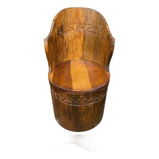 Mid 20th Century Scandinavian Kubbestol Log Chair For Sale