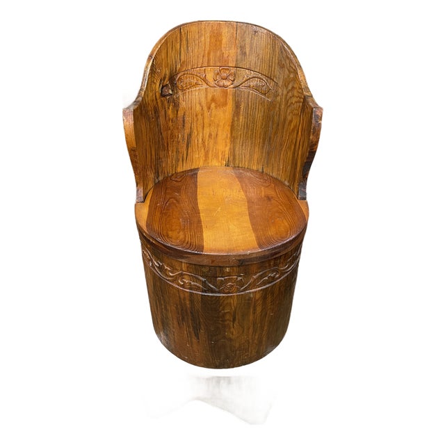 Mid 20th Century Scandinavian Kubbestol Log Chair For Sale