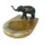 1920s 1920s Art Deco Austrian Bronze Elephant on Figured Stone Tray For Sale - Image 5 of 12