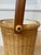 Vintage 1970s Woven Wicker & Rattan Wine Cooler/Carrier With Liner For Sale - Image 10 of 11
