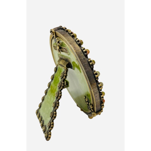 1990s Jay Strongwater Enamel and Swarovski Crystal Picture Frame For Sale - Image 6 of 8