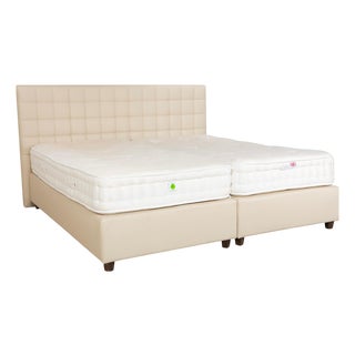 Stockholm Bed in Cream Faux Leather from Boxspringliebe For Sale