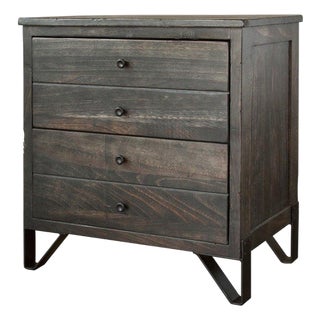 Sawyer Parota Wood 2 Drawer Nightstand 26'' For Sale