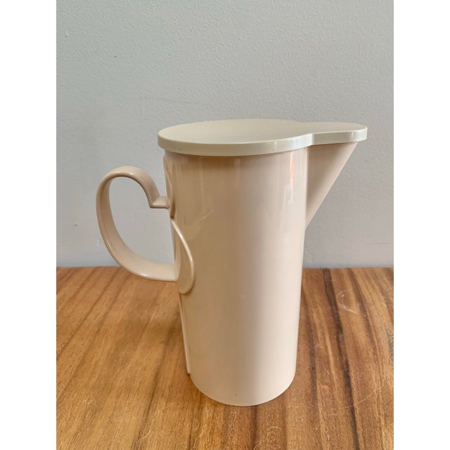 Sleek Mid Century Modern beige plastic DANSK pitcher Perfect for serving your fave beverage in style! Excellent condition B1