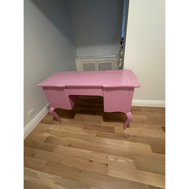 Mid 20th Century PInk Desk For Sale - Image 4 of 9