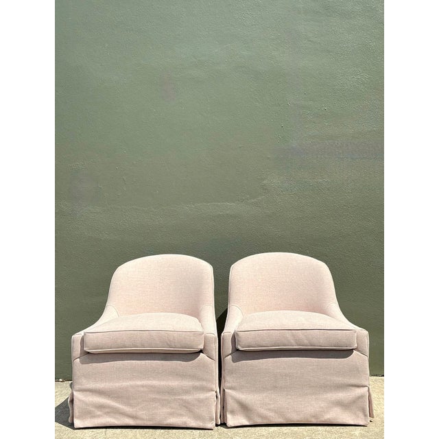 Vintage Lee Industries Blush Pink Tub Chairs - Set of 2 For Sale - Image 11 of 14