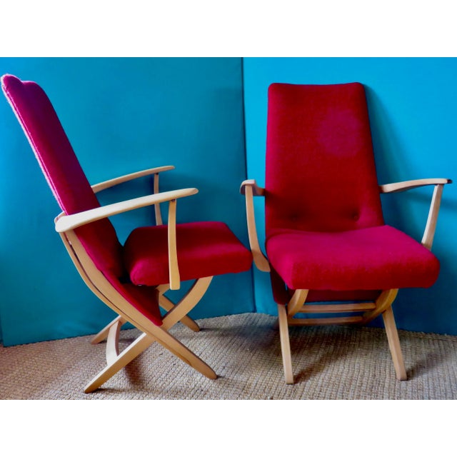 Set of Red Armchairs, Denmark, 1955 For Sale - Image 10 of 10