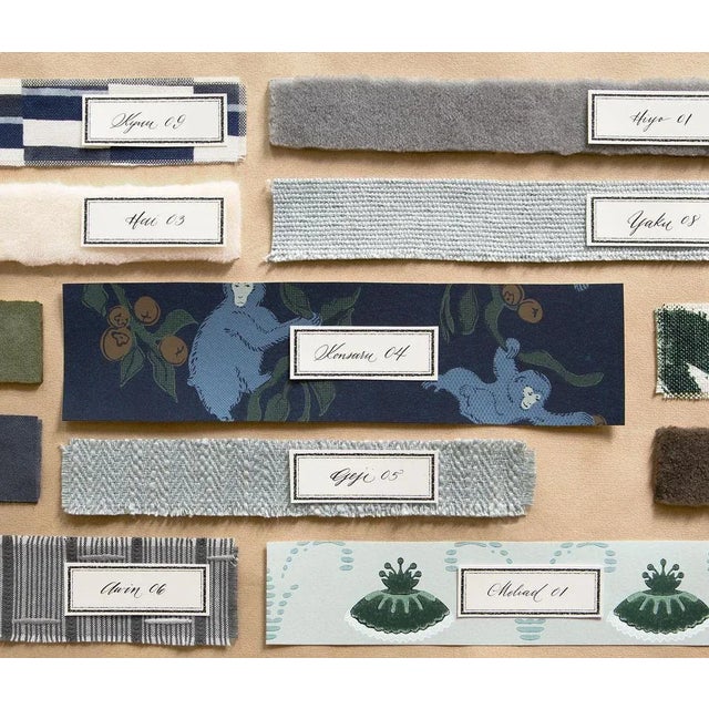 Zak and Fox Saru Wallpaper in Blue, No. zfsruwc-04. Handprinted in USA. Rare, trade only paper by Zak + Fox. Sold by...