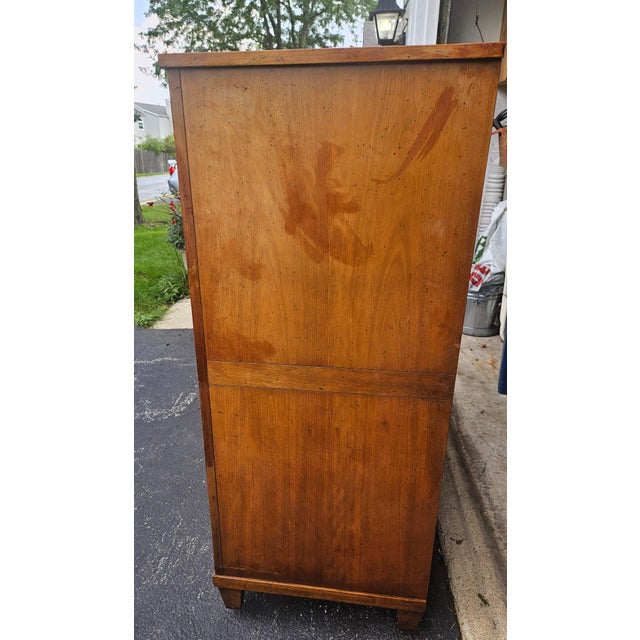 Mid-Century Modern Vintage Baker Furniture Mid-Century Modern High Chest With Tambour Doors For Sale - Image 3 of 8